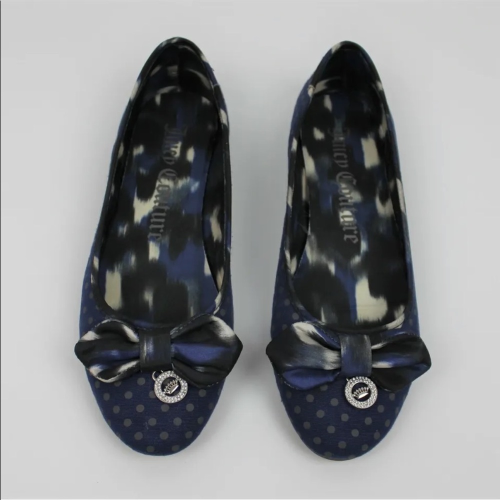 Juicy Couture Girls Bow Flats Size 6